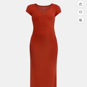 No Boundaries Bodycon Maxi Dress with Cap Sleeves, Women's